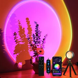 Sunset Projection Lamp with Remote/APP ControlMulti-Color LED Sunset Light Ni... - Picture 1 of 6