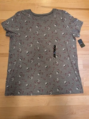 2 Camisetas Top Tórridas Gris Calavera Caramelo Vintage Cuello Redondo Manga Corta 2X 18 20 Foto 1 de 4