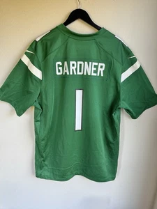 Nike NY Jets Men's Jersey XL Green Ahmad Sauce Gardner #1 On Field EUC - Picture 1 of 15