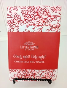 Neu Christmas Carol Geschirrtuch Stille Nacht Little Things Studio Baumwolle 27x29  - Bild 1 von 3
