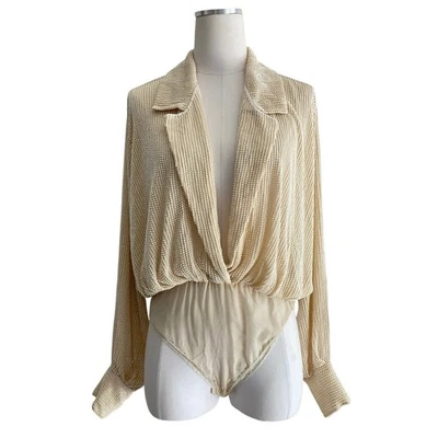 Body Donna Karan Vintage Años 90 Negro Corneta Cuentas Blusa Mediana Nochevieja Foto 1 de 4