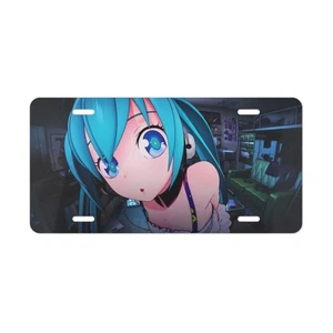 Anime Hatsune Miku, matrícula nueva etiqueta de coche metal aluminio - EE. UU. - Imagen 1 de 2
