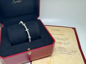 CARTIER Écrou de Cartier Armreif Größe 19 Box&Papiere 18kt Weißgold LP 9.050€ - Bild 1 von 3