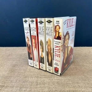 5 X VINTAGE 80s KYLIE MINOGUE & JASON DONOVAN VHS VIDEO TAPE COLLECTION JOB LOT - Picture 1 of 4