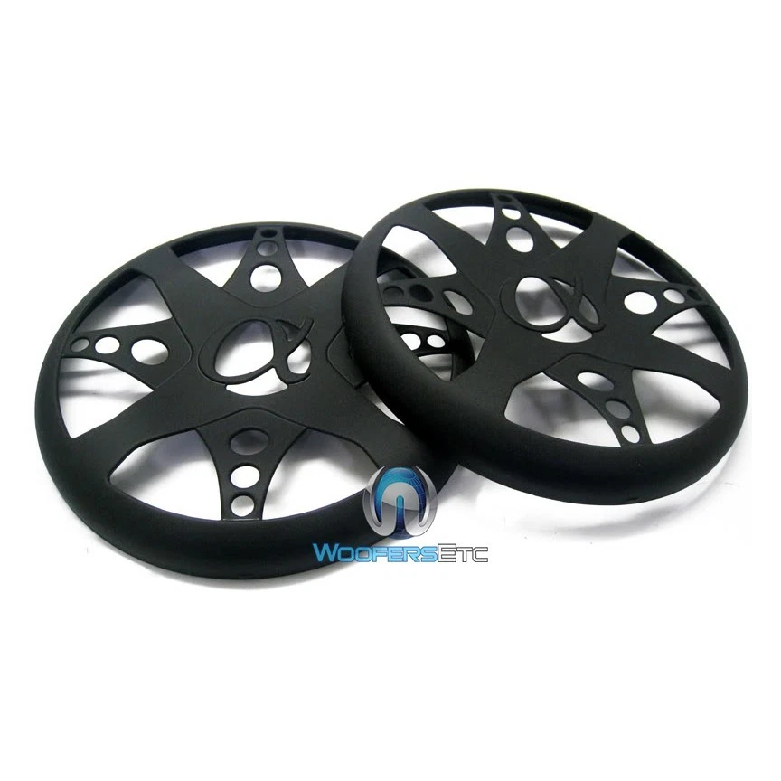 2 ALPHASONIK PARRILLAS NEGRAS 8" COCHE AUDIO METAL DURO CUBIERTAS SUBWOOFERS ALTAVOCES NUEVO Foto 1 de 4