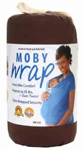 Moby Wrap Cotton Baby Carrier, Chocolate-Preemie to 35 lbs - Picture 1 of 1