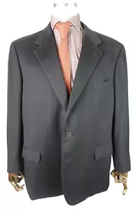 £3663 BRIONI PURE CASHMERE JET BLACK FLANNEL BLAZER 50 60 4XL ITALY JACKET - Picture 1 of 24