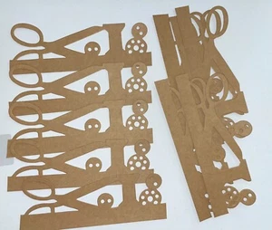 10 adornos troquelados de papel de cartón BORDE DE COSTURA Tim Holtz - Imagen 1 de 25