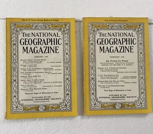 National Geographic Magazine 2 Issues 1946 January & February One COKE AD - Picture 1 of 5