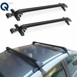 Universal Car Top Luggage Roof Rack Cross Bar Carrier Adjustable Window Frame - Picture 1 of 9