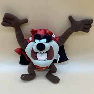 Looney Tunes Tasmanian Devil Plush Nanco Red Cape Vintage Taz Rare - Picture 1 of 10