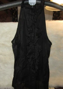 Twenty One Women Black Semi Sheer Sleeveless Blouse M - Picture 1 of 3