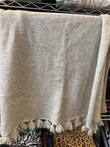 Cashmere Blend Gray and Silver Scarf NWT, MSRP $288 - Picture 1 of 5