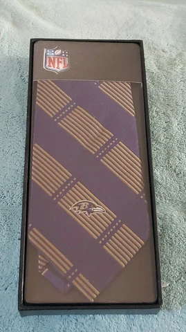 Baltimore Ravens Men's Necktie Licensed NFL Football Sports Fan purple Tie Cover