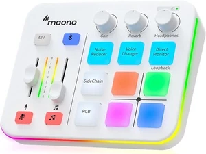 MAONO CASTER G1 NEC Gaming Audio Mixer, Audio Interface with Pro-Preamp-RGB-48V - Picture 1 of 3