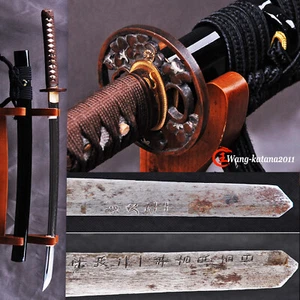 Espada afilada samurái japonesa de acero templado T10 de arcilla Wakizashi de 30"" Hamon real - Imagen 1 de 12