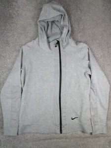 Nike Jacket Womens Large Gray Running Full Zip tech Fleece - Picture 1 of 8