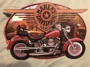 Vintage Harley Davidson Holz/Kork Schild - ohne hängende Hardware - Bild 1 von 10