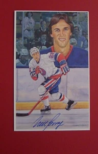 Mike Bossy AUTOGRAPH 3x5 HOF Legends of Hockey #09279 Colour Photo Certified - Picture 1 of 7