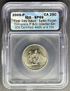 2005-P Satin California Quarter ICG SP-69, Buy 3 Items, Get $5 Off! - Picture 1 of 2