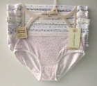 Laura Ashley Girls panties cotton spandex briefs 5 pack size M 7/8 hearts