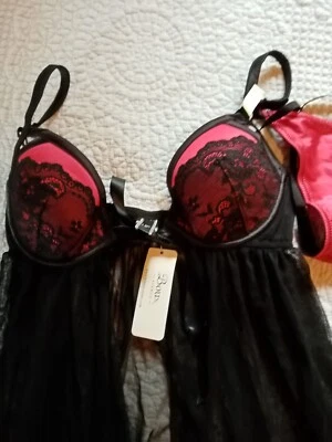 Boux Avenue Negligee and Thong. Bnwt Size 6D/DD — 第 1/4 张图片