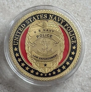 Navy Police Officer Agent MP Law Enforcement Challenge Coin USN US Navy - Bild 1 von 3