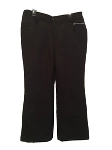 Black Ski Pants Size XL Solid Zip Pockets Elastic Waist Zip Leg End Repels Water - Picture 1 of 11