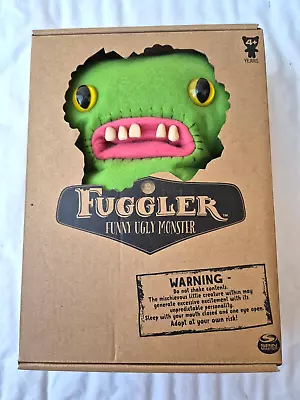 9" FUGGLERS FUNNY UGLY MONSTERS GAP TOOTH MCGOO GREEN FELT SOFT PLUSH TOY - Image 1 of 4