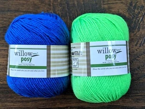 Willow Yarns Posy Wool Blend Yarn, Lime Juice & Space - 164 yds ea. - Picture 1 of 5