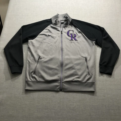 Colorado Rockies Mens Full Zip Jacket Size XL Gray MLB Genuine Merchandise Cover