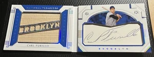 2021 Carl Furillo Dodgers 3/5 Panini National Treasures Cut Signature Mat Book - Picture 1 of 3
