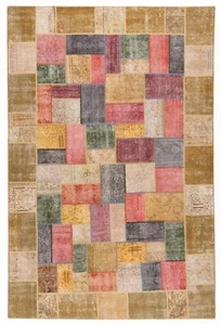 Patchwork Tissés à la Main Tapis Persan 320x205 cm-Orient Tapis Rug Style - Picture 1 of 6