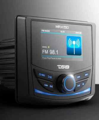 DS18 Marine 3" Gauge Hole Head Unit Color Screen Bluetooth USB AUX Stereo MRX150