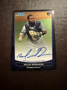 2012 BOWMAN CHROME WILIN ROSARIO AUTO #218 ROOKIE ROCKIES - Picture 1 of 2