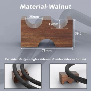 4PCS HiFi Audio Rosewood Walnut Speaker Cable Stand support Foot Wire Holder - Picture 1 of 6