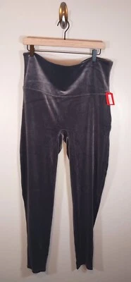 Spanx Chrome Velvet Stretch Gray Holiday Leggings Size 3X NWT - Image 1 of 3