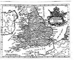 Antique map, Abbe de la Porte, Carte du royaume d'Angleterre - Picture 1 of 1