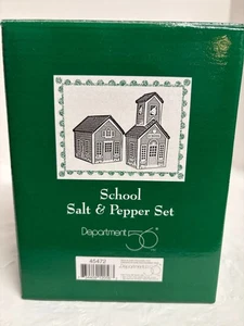 Juego de sal y pimienta escolar de cerámica Dept 56 NUEVO en caja abierta - Imagen 1 de 5