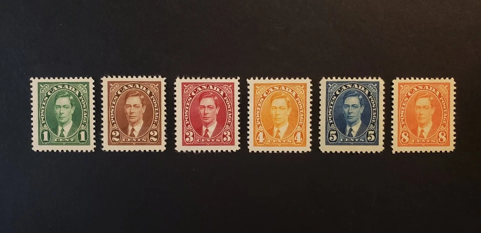 Stamps Canada Mint: #231-36 1c-8c Geo. Vl Mufti Issue compl. set of 6 VF MNH - Image 1 of 1