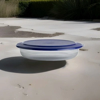 Tafelperle flach 1,3L Servierschale Deckel dunkelblau - Bild 1 von 3