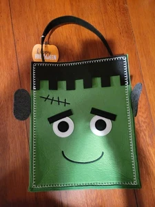 Bolso Feliz Halloween Monstruo de Frankenstein Cara Feliz Vacaciones Truco o Trato Nuevo con Etiquetas - Imagen 1 de 15