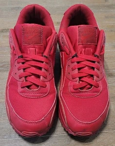 Size 9.5 - Nike Air Max 90 Triple Red Men's Sneakers Shoes  - Picture 1 of 7