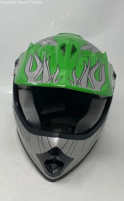 TCMT Juvenil Verde Gris Motocross Dirtbike BMX Casco de Motocicleta Cara Completa Talla M Foto 1 de 4
