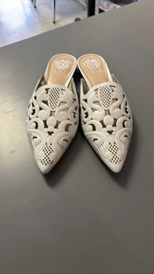 Vince Camuto White Mules 8.5 - Image 1 of 4