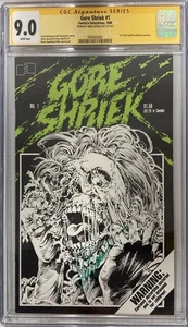 Gore Shriek #1 CGC SS 8.0 White Pages 1st Greg Capullo Work Signed 1986 - Bild 1 von 2
