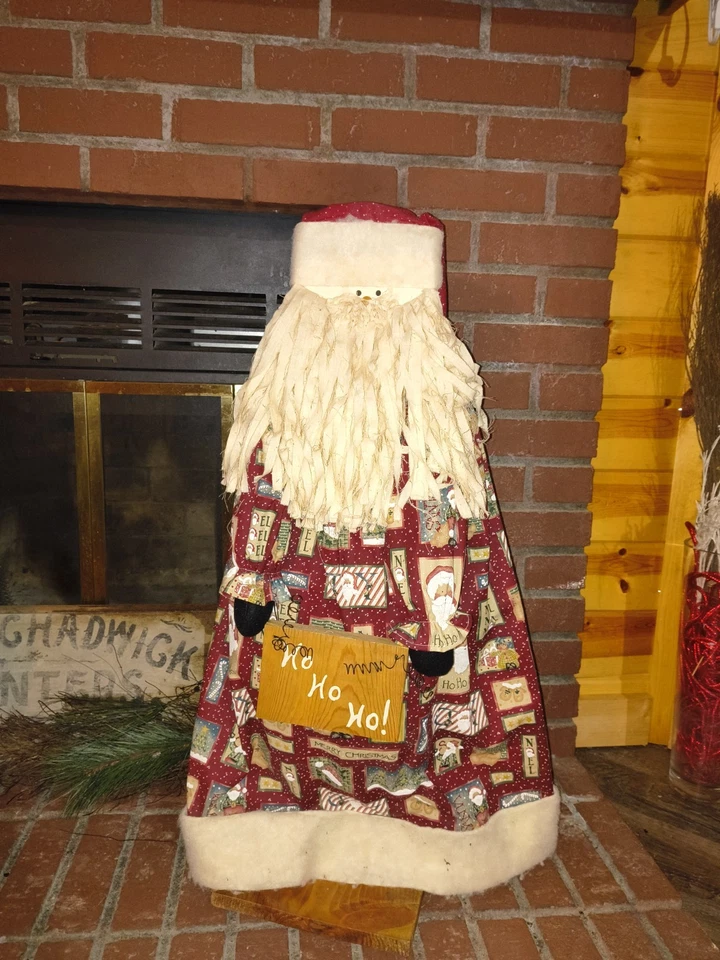 Santa Wood Decor Stands Up Christmas Holiday Homemade Hand Painted - Image 1 of 1