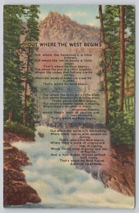 Postcard a poem of the west by Arthur Chapman - Picture 1 of 2