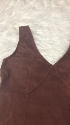 Sexy Derek Heart Suede Sleeveless Dress Juniors Small - Image 1 of 4
