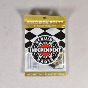 Independent Trucks Phillips (Black/Gold) Skateboard Truck Bolts - 1" - Picture 1 of 2